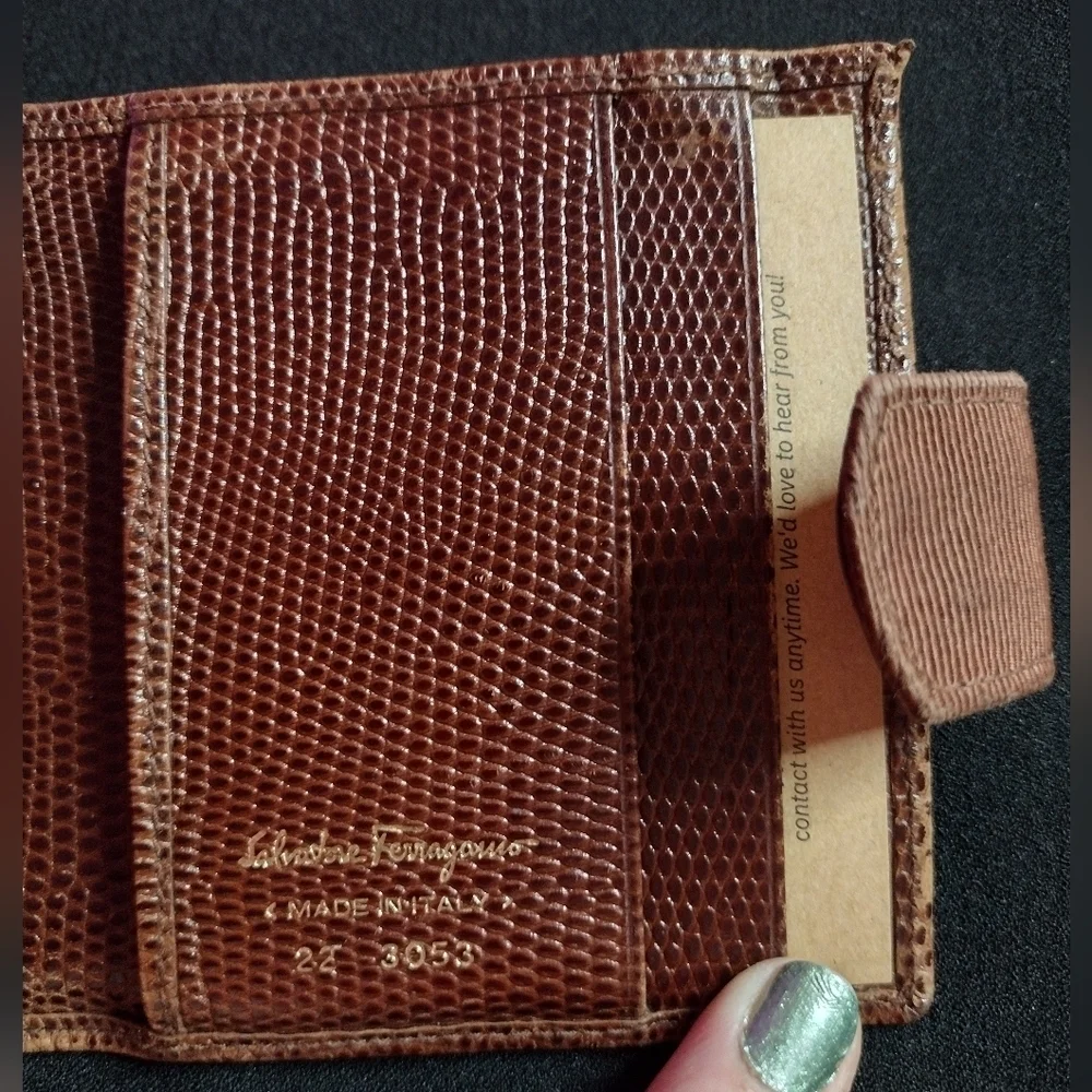 Salvatore Ferragamo Brown Leather Bi-fold Wallet